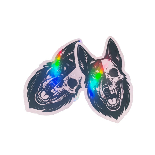 Skull Hound Die-Cut Sticker